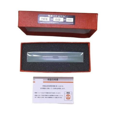 High Accuracy Compact Spirit Level Dead On True Horizontal Bubble Gauge With Rock Solid Aluminum Body Built Tough For Pro Shop Work And Tight Machining Layouts in box with certificate.