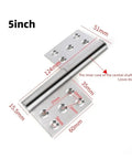 Rock Solid Heavy Duty Detachable Flag Door Hinges With Quick Release Lift Off Pin Joints For Cabinet Windows And Metal Doors 4 Pack Premium Steel Hardware Makes Upgrades A Breeze, 5 inch steel hinge showing dimensions.