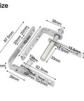 Heavy Duty Stainless Steel Double Action Door Hinges With Self Return Spring For Cafe Bar And Saloon size and dimensions showcasing sturdy build.