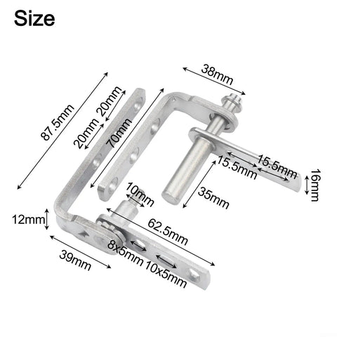 Heavy Duty Stainless Steel Double Action Door Hinges With Self Return Spring For Cafe Bar And Saloon size and dimensions showcasing sturdy build.