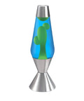 52-Ounce Lava Lamp With Yellow Blue Silver Liquid on silver stand, classic retro mood lighting for living room or desk, mesmerizing glow