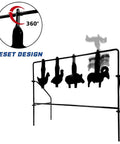 Four Unique Animal Silhouette Targets With Auto Reset Spinning Design For Nonstop Shooting Practice In.177 And.20 Caliber