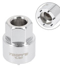 Beefy Pro Grade Crankset Installation And Removal Tool For M27 Self Extracting Bolts, heat-treated carbon steel, close-up view.