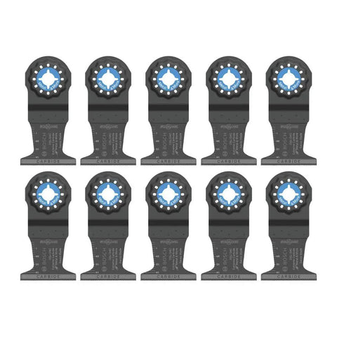 OSL134C-10 1-3/4 In Starlock Oscillating Tool Carbide Plunge Cut Blade 10 Pack Beefy Heavy Duty For Metal And Tough Materials 30x Life Color Coded Laser-Etched Interface