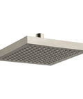 Brushed Nickel 8-Inch Rain Shower Head Square Overhead Rainfall, 2.5 GPM Flow, Stainless Steel RP50841SS, side view
