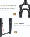 700c Suspension Fork For Road Bikes With Pneumatic Shock Absorption, Pro Grade Aluminum Magnesium Alloy Build, Disc Brake Ready, showing tire and brake support features