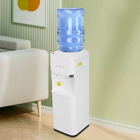 Hot Cold Water Dispenser With Warm Setting, Three Temperature Modes, 5 Gallon Floor Standing Electric Cooler And Heater, Child Lock
