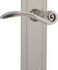 Mission Plate Double Dummy Swan Lever In Satin Nickel With Solid Forged Brass Construction Pre Mounted Levers For Easy Install