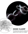 10 Pcs Adjustable 5mm To 30mm Spring Clamps For Fuel Lines Water Pipes Hose Tubing Steel Pipe Clamps Kit With Elastic Sealing Buckles That Are Totally Solid And Super Durable For Any DIY Project Or Auto Repair Job You Got Going On close-up on hose