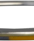 Spiral wound gasket with yellow outer band and gray stripe; for 1-inch pipe, 2500# class, stainless windings