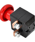 Red Mushroom Head Emergency Stop Switch ED250B-1 ZJK-250 For 96V 250A Albright Electric Stacker Forklift Pallet Truck E-Stop Push Button Replacement Part close-up view