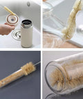 5 Piece Test Tube Cleaning Brush Set Size S M L For Lab Glassware, 19mm And 34mm Diameters, Long Bristles For Thorough Tube Wash