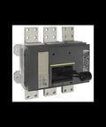 Straight Up Heavy Duty 1600 Amp 600 Volt Molded Case Circuit Breaker With Cam Switch And Key Operator front view showing mounting brackets.