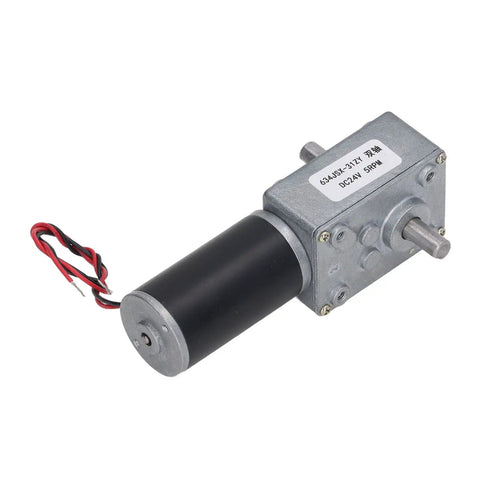 Heavy Duty High Torque DC Motor Boasts An Aluminum Alloy Casing And Does The Heavy Lifting At 30 Kgf Cm While Delivering Badass Performance For Fast Office Automation Upgrades Every Single Time, with wires.