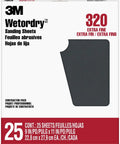 Wetordry Sandpaper 320 Grit 9x11 Inches 25 Sheets Waterproof Silicon Carbide Paper packaging