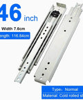 Beefy Heavy Duty Drawer Slides With Full Extension Ball Bearing System For Cabinets, 46 inch, cold rolled steel