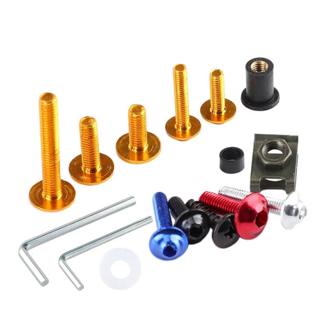 Dope 190 Piece Fairing Fasteners Nuts And Washers Kit For CBR600RR CBR900RR CBR1000RR And CBR1100XX Iron Aluminum Durable Anti Corrosion Hardware Set