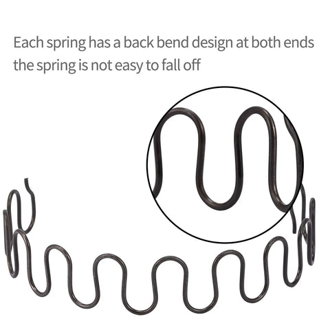 20 Inch Sofa Replacement Springs With 8 Heavy Duty S Clips And A Durable Back Bend Design For Quick Furniture Repair showing back bend design.