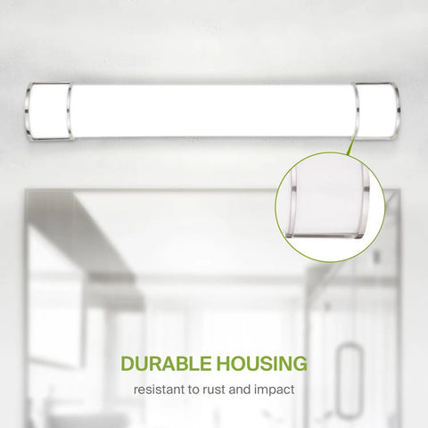 Lit 36 Inch Vanity Light Fixture For Your Bathroom, Linear LED Bar With 3CCT Dimmable Lighting, Energy Star ETL Listed, 30W 2650LM, 3000-5000K, 120V, Long Tube Wall Sconce Over Mirror In Nickel Finish