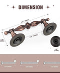 Antique Copper Cabinet Pulls With 2.5 Inch Hole Centers And 3.5 Inch Overall Length Solid Zinc Alloy Retro Drawer Pulls, dimensions shown