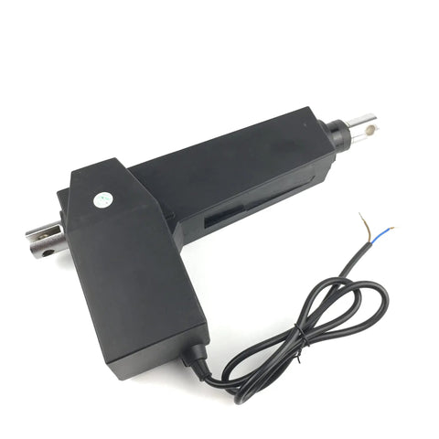 Beefed-Up 12V 24V DC Linear Actuator With 300mm Stroke 8000N Max Thrust And 800kg Load, side view with wiring