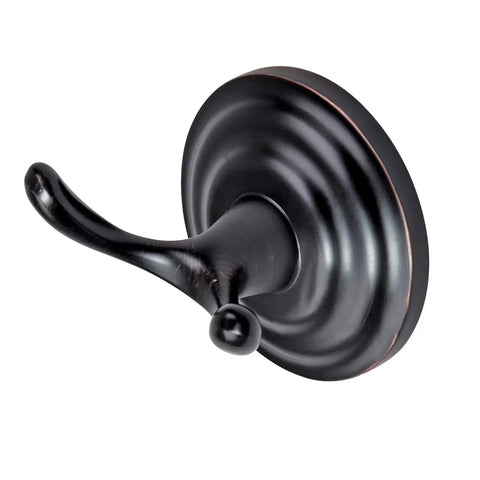 Zinc Traditional Round Bathroom Towel And Robe Hook In Oil Rubbed Bronze With No Brainer Install Easy Mount