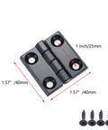 Heavy Duty Metal Foldable Butt Hinges 4 Pack, Smooth Ball Bearing Cabinet Door Hardware, Solid Zinc Alloy 1.57 Inch Square