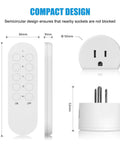Diagram showing dimensions of Remote Control Outlet 10A Wireless Light Switch For Household Appliances With 130 Ft RF Range