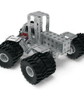 All Terrain Tire Kit For TETRIX MAX Robotics with monster truck style wheels and foam inserts on a robotic vehicle frame.