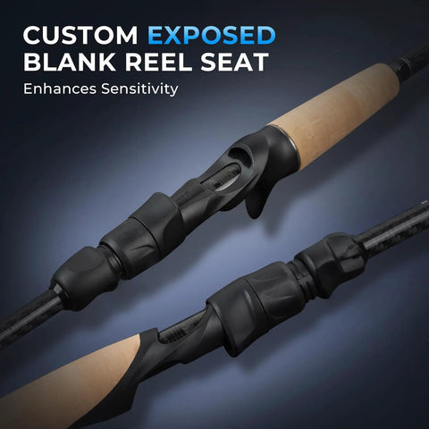 Travel Ready 4 Piece Spinning And Casting Fishing Rods With Twin Tip featuring custom exposed blank reel seat for enhanced sensitivity.