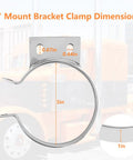 5 Inch Exhaust Stack Mounting Bracket Kit For Peterbilt 379 359 1987 1993 Heavy duty silver bracket dimensions diagram