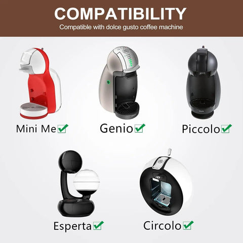Reusable Coffee Capsules Compatible With Nescafe Dolce Gusto Machines Mini Me Piccolo Genio Esperta Refillable Pods Six Pack Two Black Two Brown Two Purple Cut Costs Save Cash And Brew Custom Coffee At Home