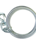 Rugged Winch Cable With Swivel Hook, Steel Core, 3/8 Inch By 75 Foot, 14,000 Lbs Minimum Breaking Strength, Kink And Crush Resistant