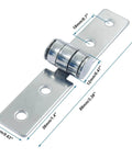 Stainless steel 3 inch folding butt hinge with measurements, part of the 3 Inch Folding Butt Hinges Set Of 2 Stainless Steel Door And Window Hinges With 4 Holes And 8 Mounting Screws Durable Corrosion Resistant Load Bearing Hardware Ideal For Home Improvement Projects In Doors Cabinets And Windows