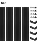 4 Pack V Slot 2020 Aluminum Extrusion Profile 100mm By 20mm Anodized Black European Standard, connectors, angle brackets included