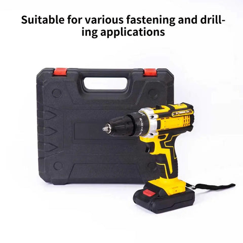 Badass 21V Cordless Drill And Rechargeable Electric Screwdriver Set For Home Workshop Projects Portable Power Hand Tool with case