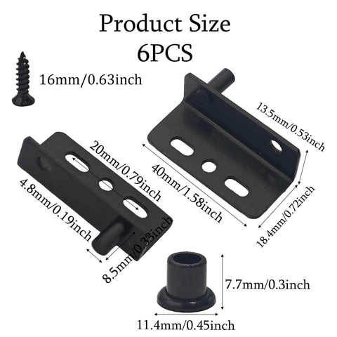 Heavy Duty Concealed Pivot Hinge Set Of 6 With Bushing For Wood Doors, Furniture, Cabinets, Drawers, Wardrobes And Showcases, dimensions.