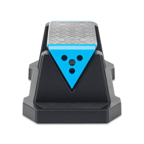 Front view of Diamond Whetstone Knife Sharpener With 3 Grit Levels 150 Coarse, 325 Medium, 1200 Extra Fine Pro Grade