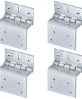 4 Inch Offset Door Hinges Built Tough Five Knuckle Partial Wrap Chest Hinge For 1 Inch Thick Doors, set of four electro-galvanized hinges