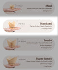 200 Pack Natural Tulip Cupcake Liners Unbleached Baking Cups For Standard Muffin Pans with size dimensions shown in hand.