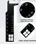 Pro Grade Dentist Precision Ruler For Endodontics, Black Stainless Steel Scale Tool, Compact Handheld Metric Ruler For Accurate Dental Measurements And Assessments, black metric ruler