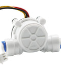 No-Nonsense Quarter Inch Quick Connect Water Flow Sensor Hall Effect Meter, 1/4 in size, front view