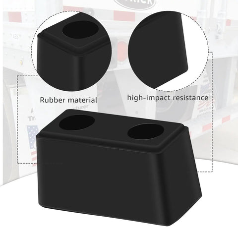 Heavy Duty Rubber Bumper Blocks Two Pack For Dock Safety And Vehicle Protection 6 Inch By 3 Inch By 3 Inch Dock Buffers