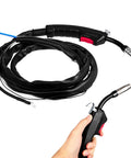 Gas And Electric MIG Welder Torch Stinger Replacement With Copper Cable 2.5m showing ergonomic handle and cable