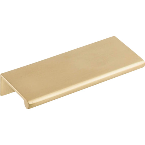 Mercer Collection 4 Inch Europa Tab Cabinet Pull In Brushed Satin Nickel With Center To Center Three Inches Overall Length Four Inches Projection One And Five Eighths Inches Contemporary Transitional Cabinet Hardware For Drawers And Doors brass color