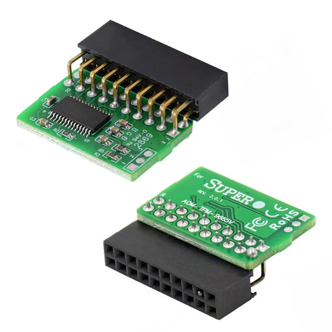 20 Pin LPC TPM 2.0 Security Module for Motherboards and Servers, Compatible with AOM TPM 9665V TCG 2.0, Easy BIOS Install