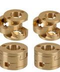 Premium 4-Piece Smooth Oldham Coupling For 3D Printer Z Axis Screw Fit VzBoT BLV T8 Hot Bed Upgrade Parts With Low Friction Design For Zero Vibrations And Super Clean Prints, brass couplings set
