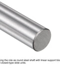 Close-up view of Set Of 2 Linear Motion Rods 10mm By 150mm Case Hardened Chrome Plated Rails For 3D Printers DIY CNC Machines