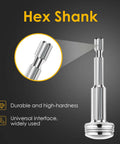 Kuenuilr 1/4in hex-shank drill cutting wheel set, 6 HSS blades for rotary tools