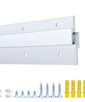 Top Shelf Aluminum French Cleat Hanger Heavy Duty Wall Mount Kit For Mirrors Cabinets Shelves And Large Wall Art with screws and anchors.